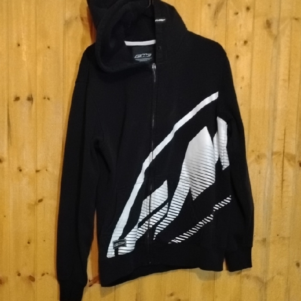 Black and White FMF Flying Machibe Factory Small Men's Zip Up Hoodie
